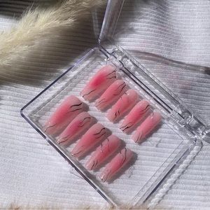 Handmade /press on nails + Free prep included /durable / high quality/ r…